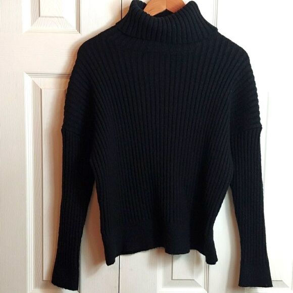 Mebon By Machine Jeans Black Chunky Turtleneck S/M - Picture 2 of 7